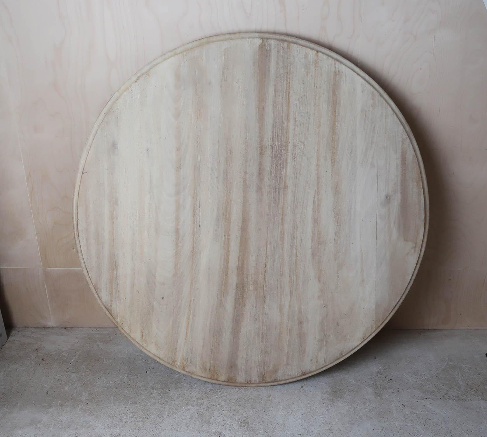 Wood Antique Palladian Style Round Bleached Centre Table, English, C.1835