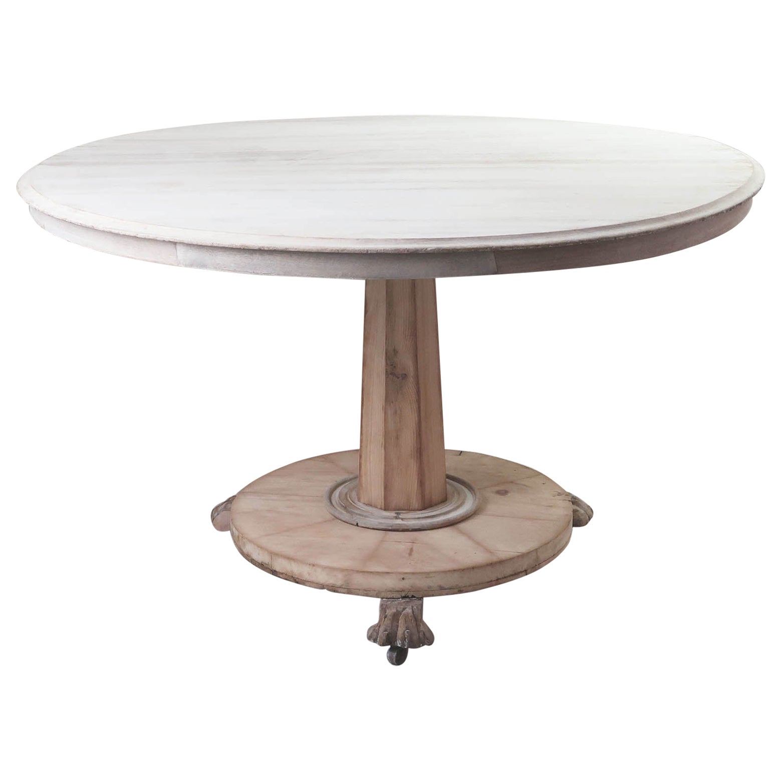 Antique Palladian Style Round Bleached Centre Table, English, C.1835
