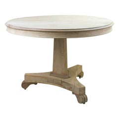 Antique Palladian Style Round Bleached Side Table, English, C.1835