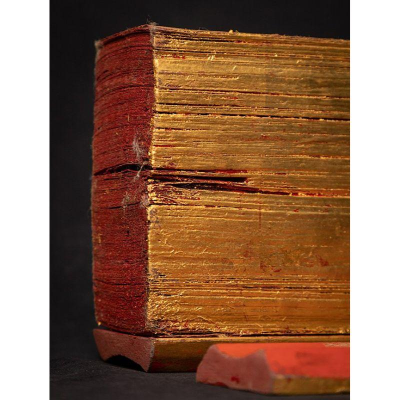 Antique Palm Leave Manuscript Book from, Burma For Sale 4