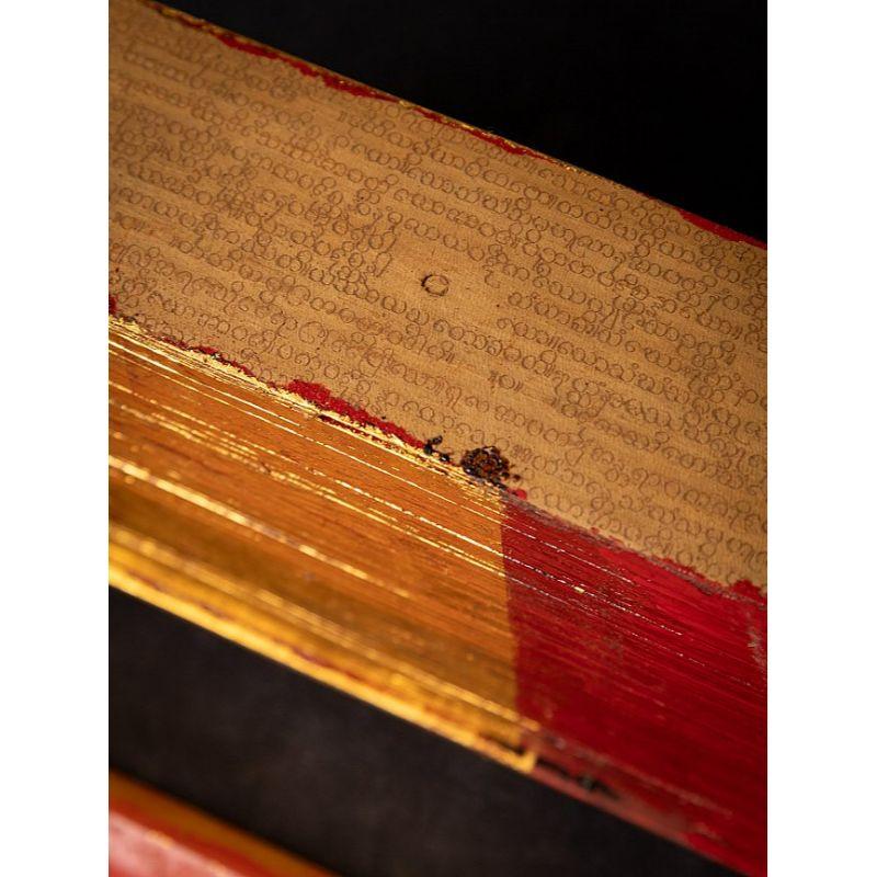 Antique livre de manuscrits en feuilles de palmier de Birmanie en vente 6