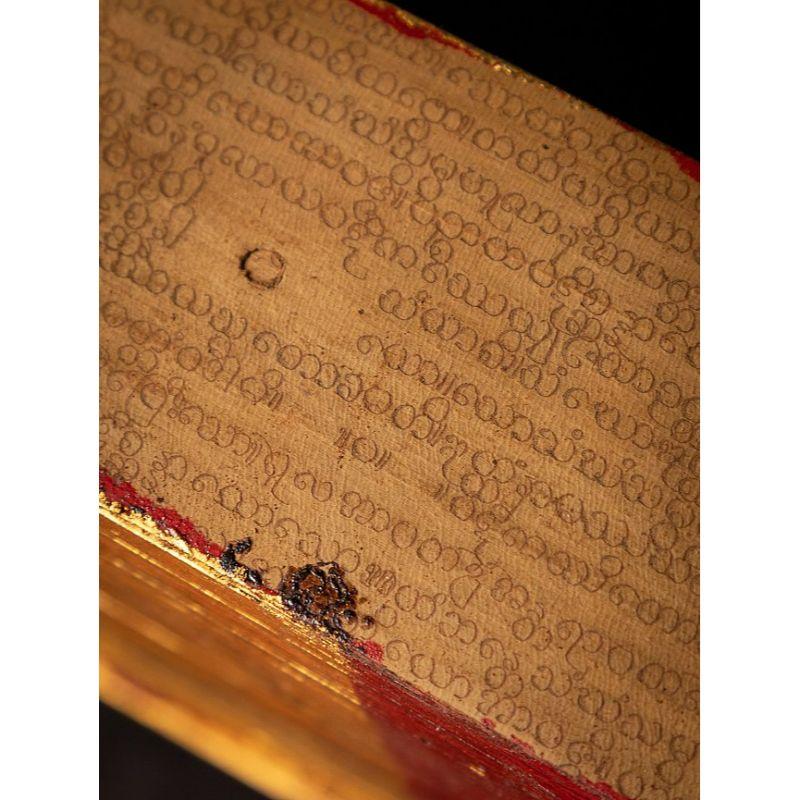 Antique livre de manuscrits en feuilles de palmier de Birmanie en vente 7