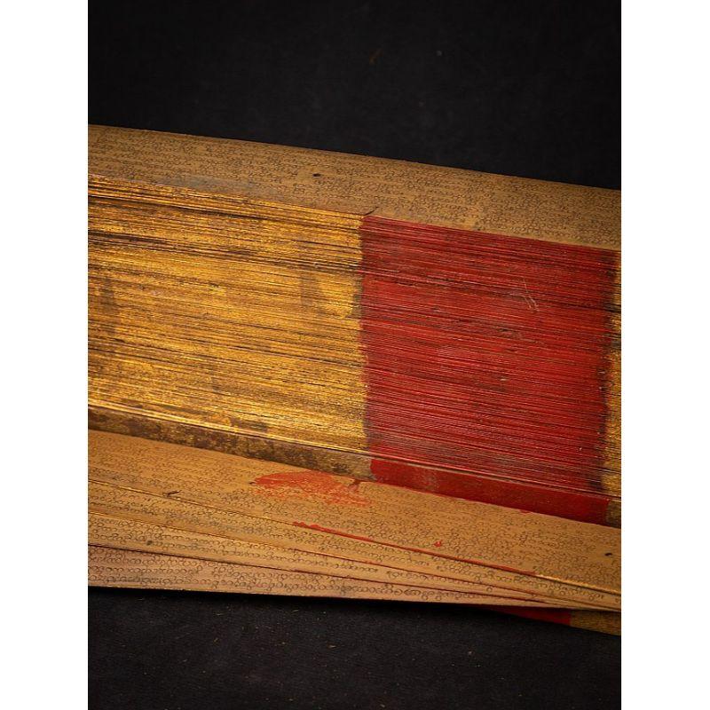 Antique Palm Leave Manuscript Book from Burma 7
