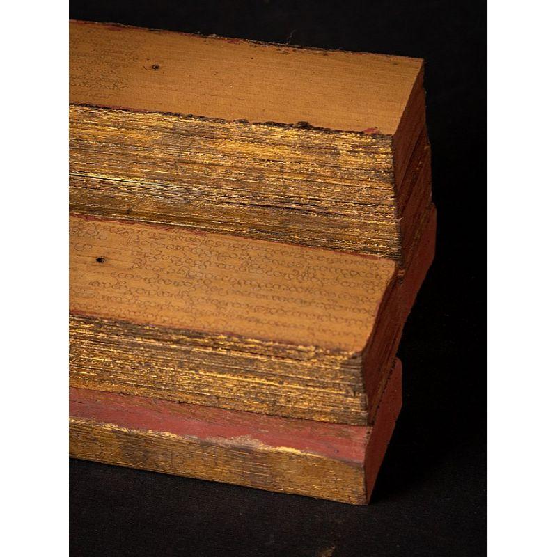 Antique Palm Leave Manuscript Book from Burma 8