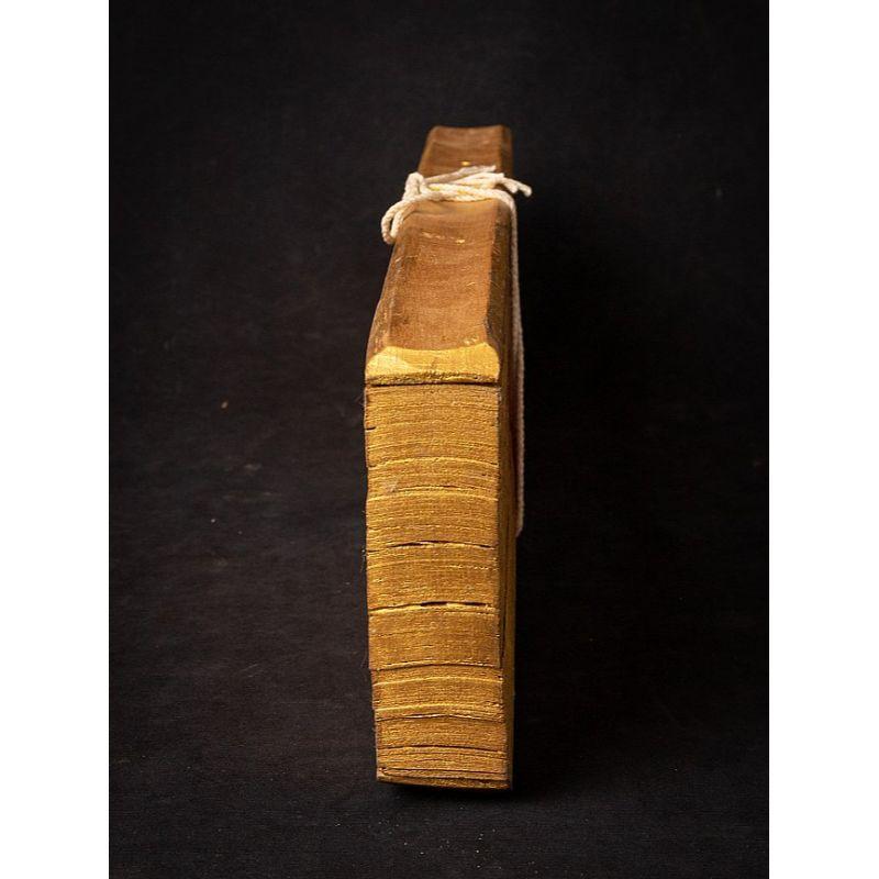 Burmese Antique Palm Leave Manuscript Book from Burma For Sale