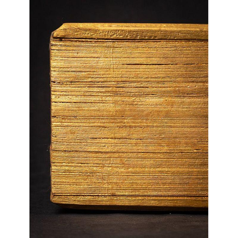 Antique Palm Leave Manuscript Book from Burma For Sale 1