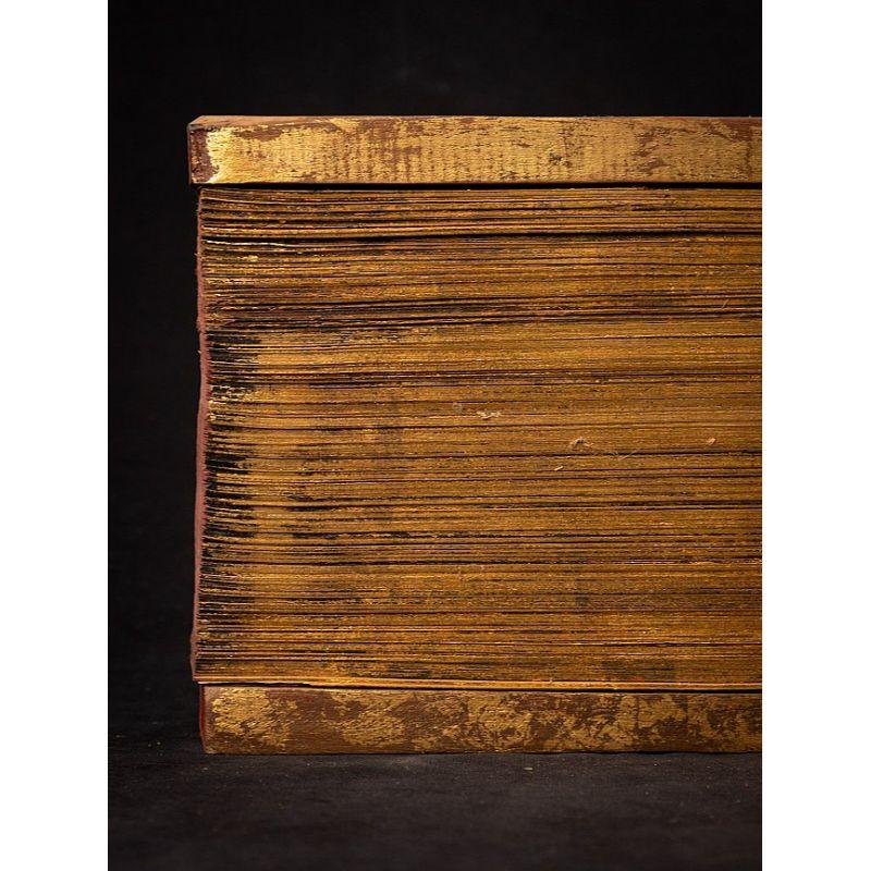Antique Palm Leave Manuscript Book from Burma 1