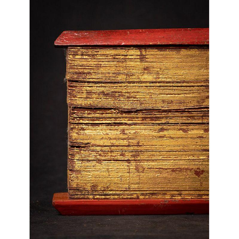 Antique Palm Leave Manuscript Book from, Burma For Sale 1