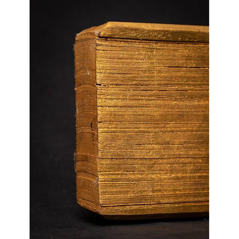 Antique Palm Leave Manuscript Book from Burma For Sale 2