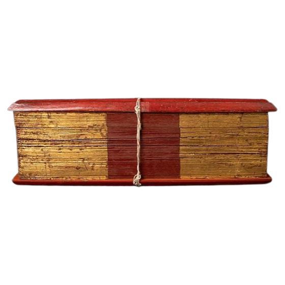 Antique Palm Leave Manuscript Book from, Burma For Sale