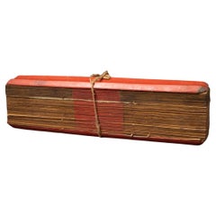 Antiguo libro manuscrito de hojas de palmera de Birmania