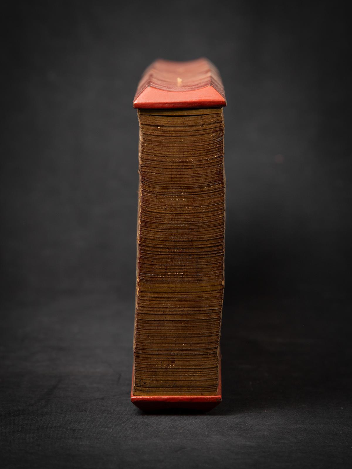 Antikes Palmblatt Manuskript Buch  - Parabaik-Buch aus Birma (Birmanisch) im Angebot