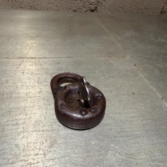 Antique "Pancake" Style Lever Padlock, Edwards 6-Lever Padlock