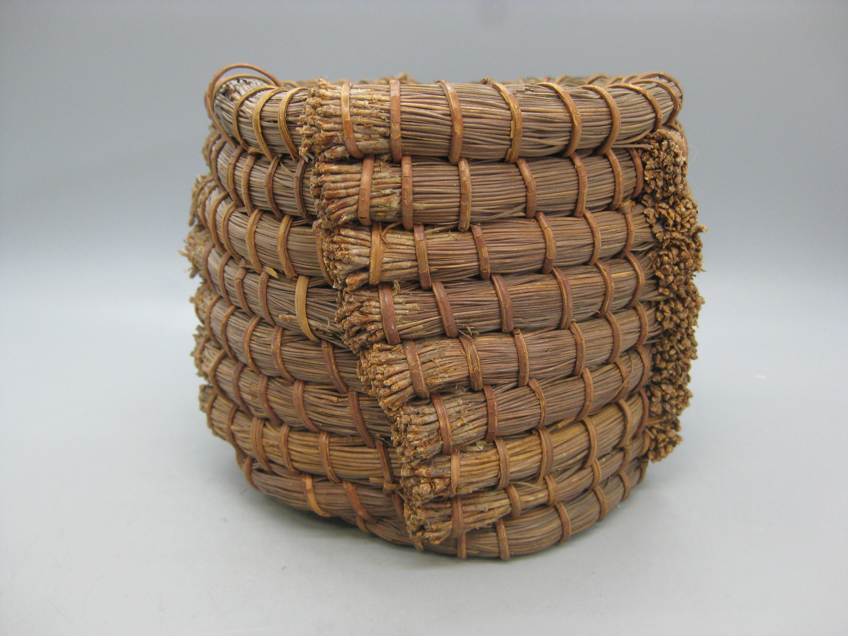 native american pine needle basket