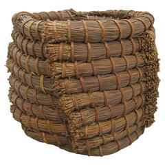 Antique Papago Native American Indian Coiled Pine Needle Basket