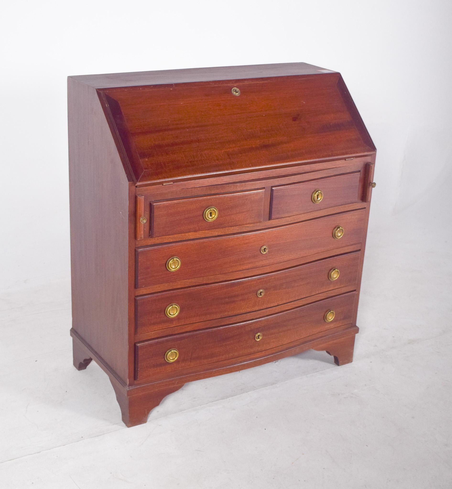 Victorien tardif Commode en papier ancienne en acajou en vente