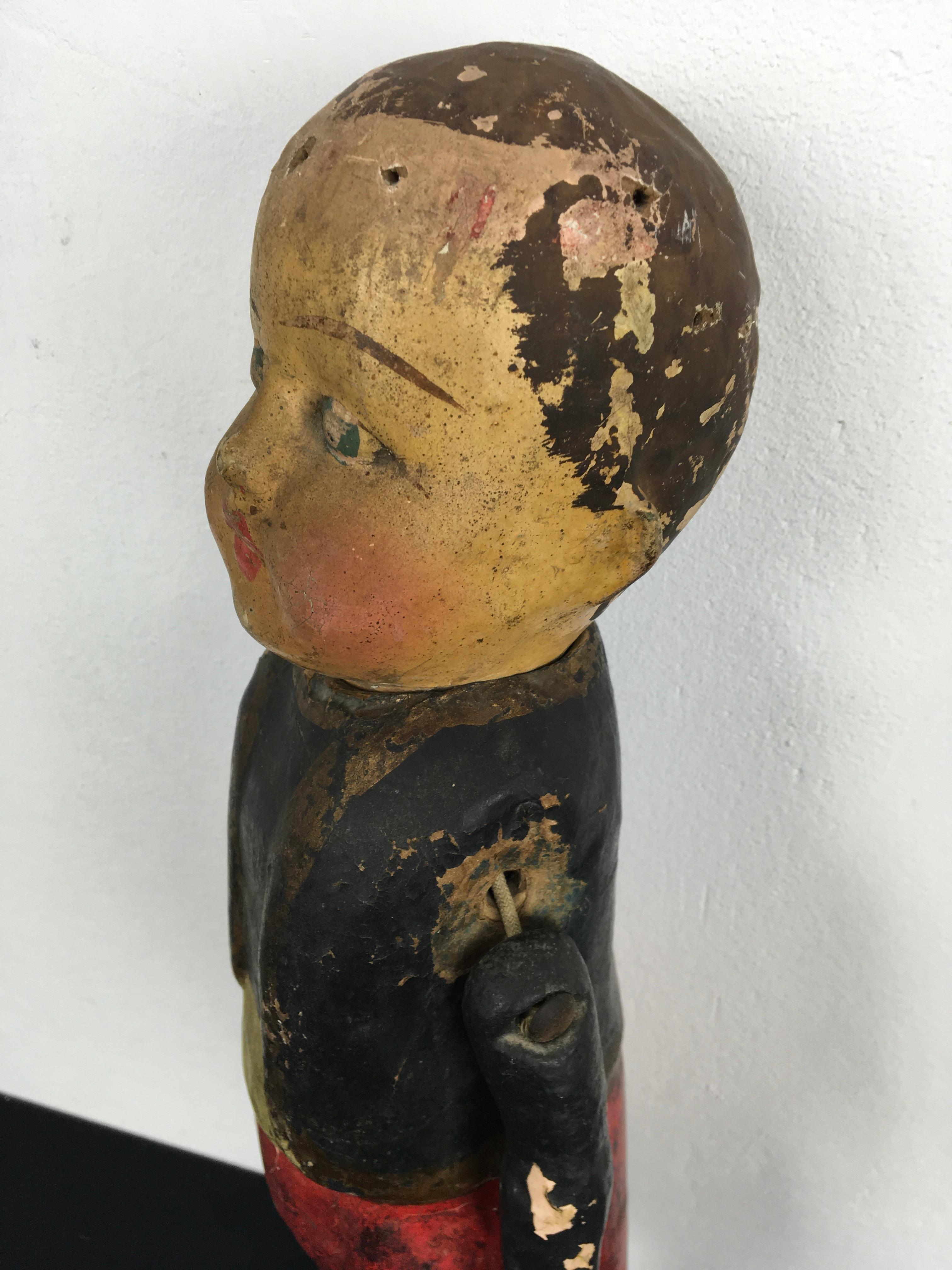 Antike Papiermaché-Puppe, Frankreich, 1930er Jahre im Angebot 10