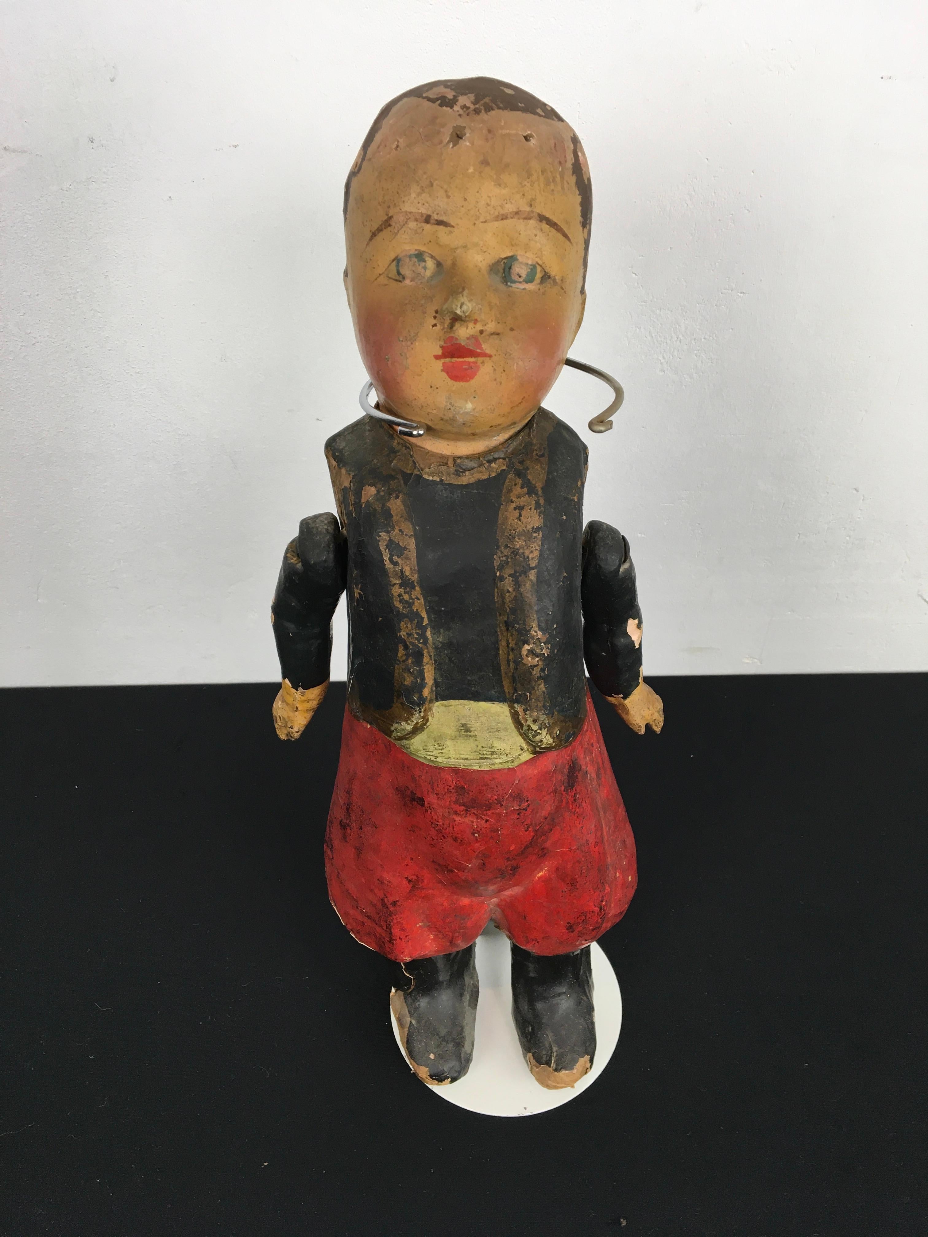 Antique Paper Mache Doll, France, 1930s For Sale 11