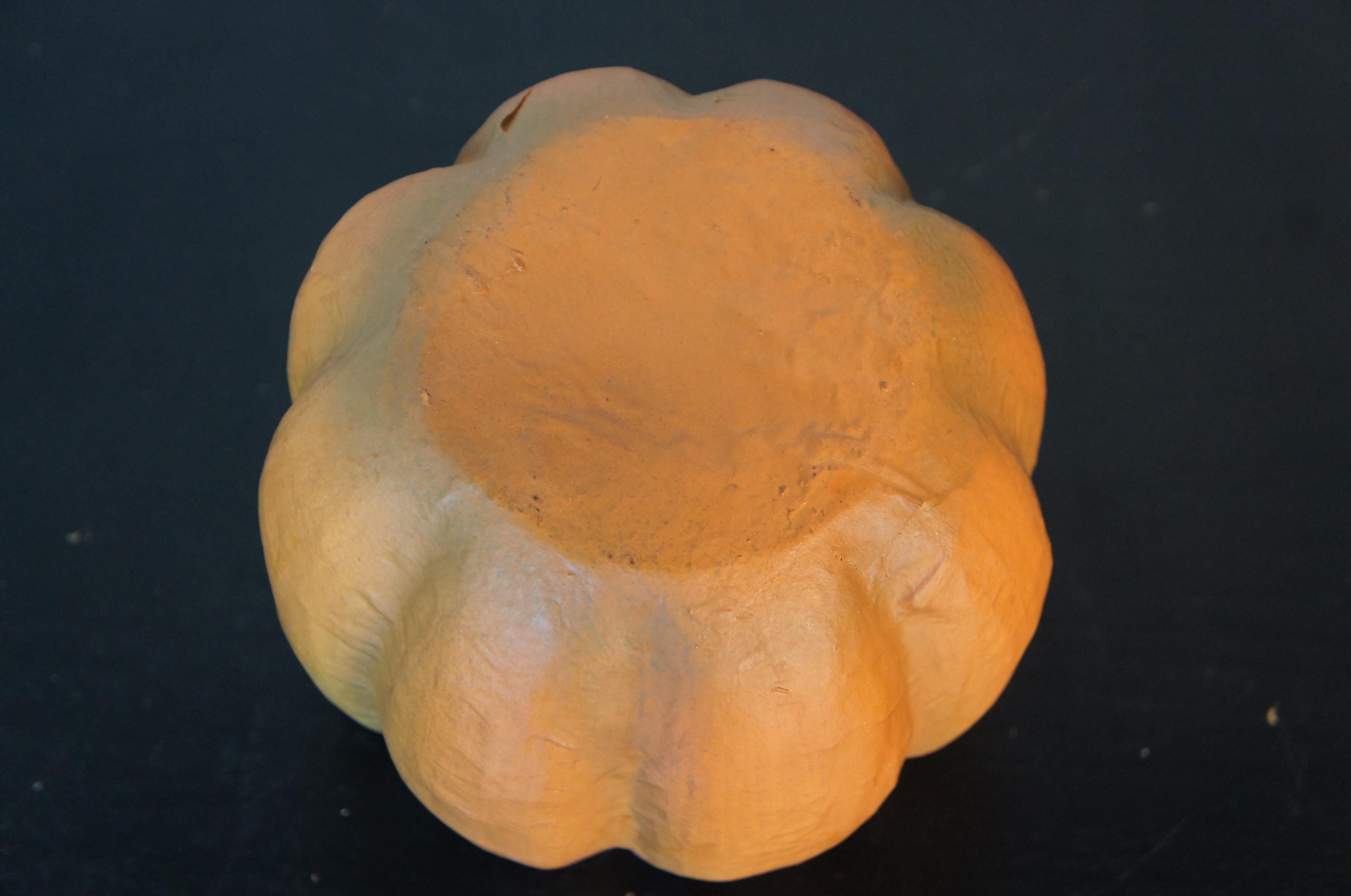 Antique Paper Mache Jack o Lantern Pumpkin Bucket Candy Container Germany 1