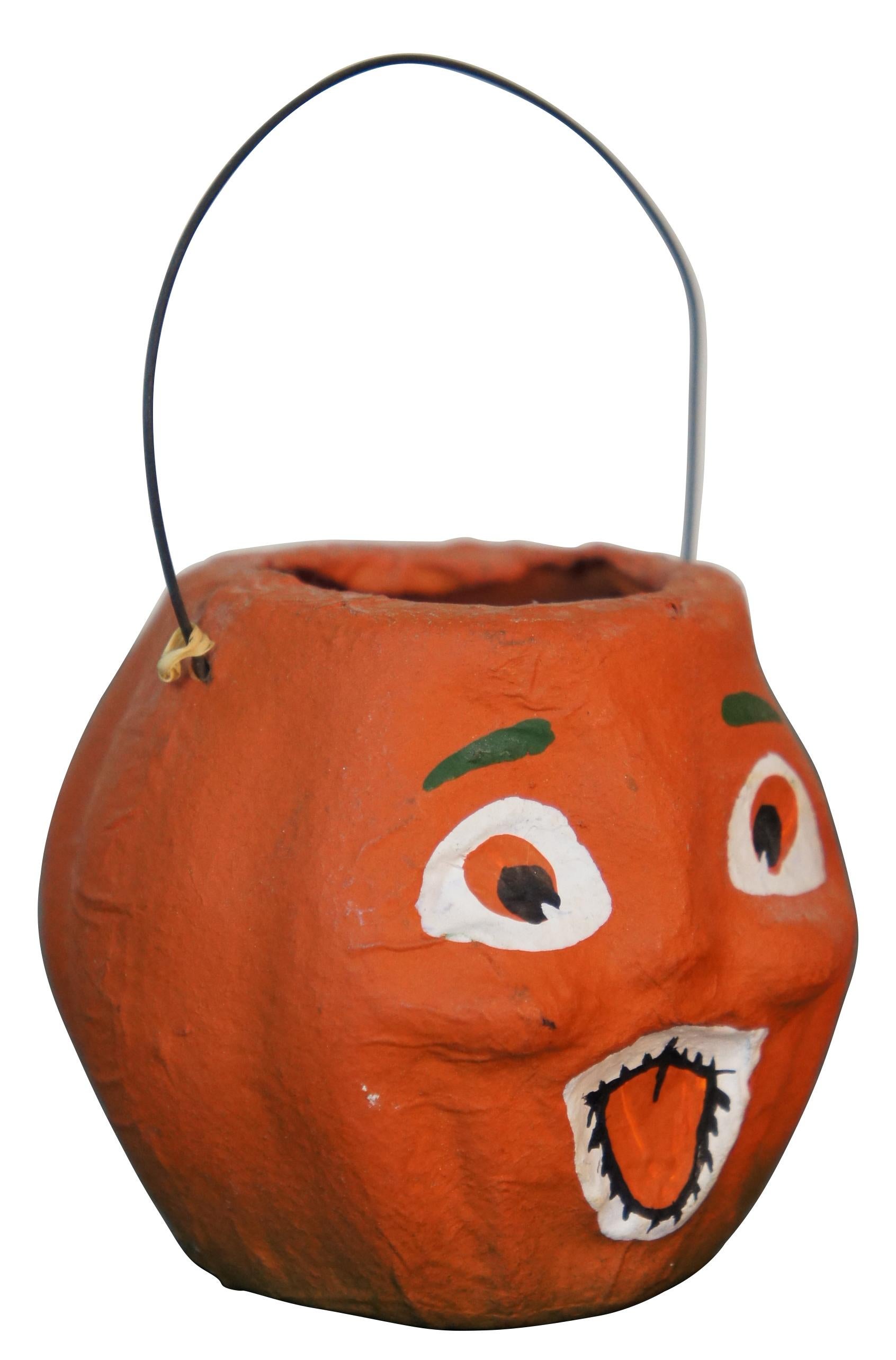 vintage paper mache jack o lantern
