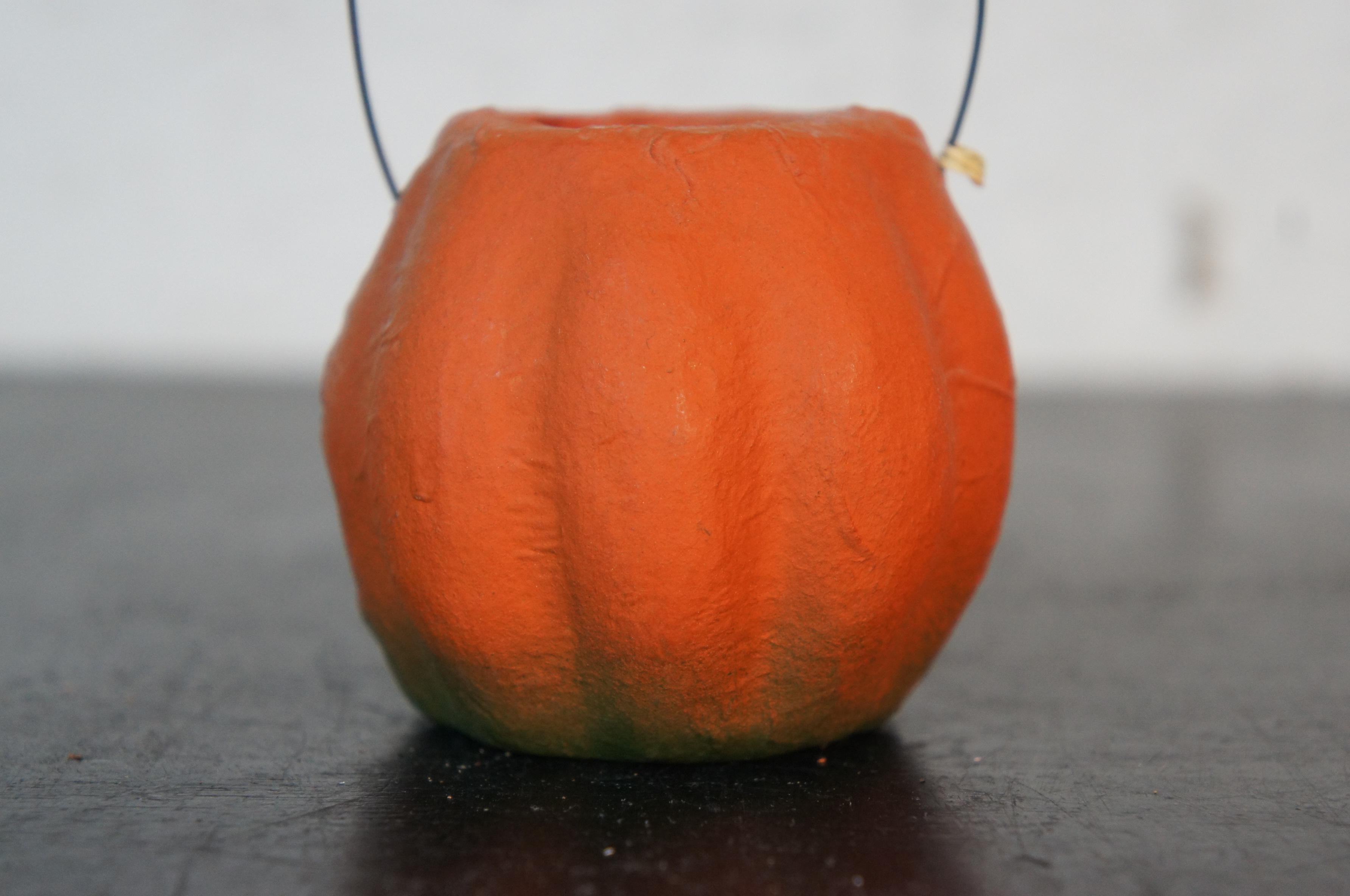 antique paper mache pumpkins