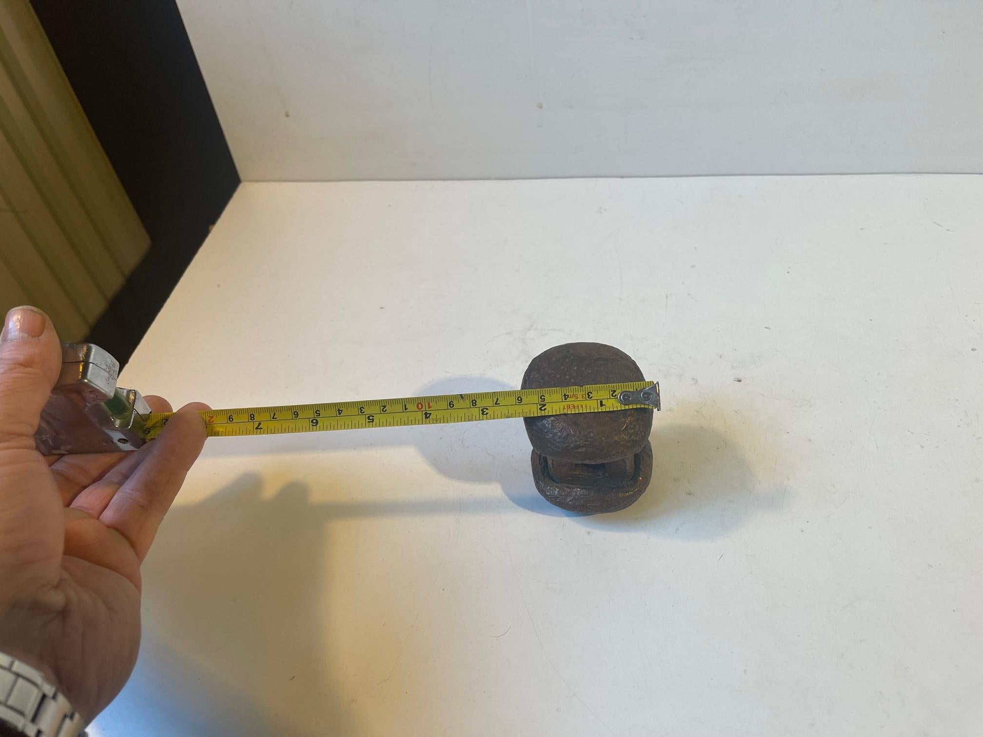 Late Victorian Antique Paperweight Blacksmith's Hammer Head in Copper For Sale