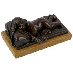 Antique Paperweight Sculpture of “Sleeping Putto” after François Duquesnoy