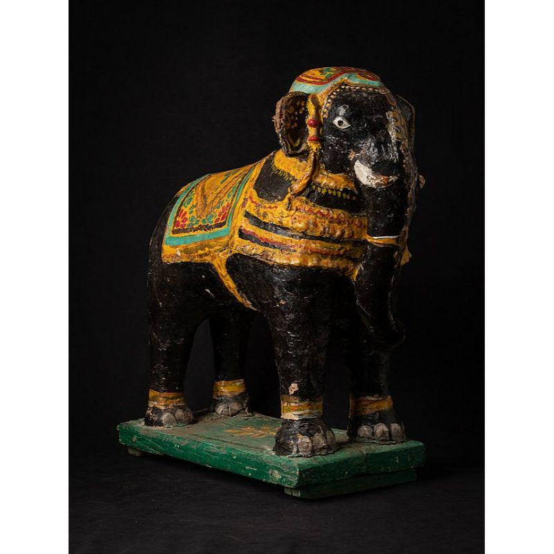 Antique Papier Mâché Elephant from India from India For Sale 4