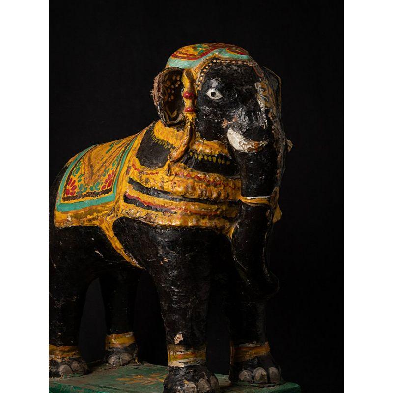 Antique Papier Mâché Elephant from India from India For Sale 5