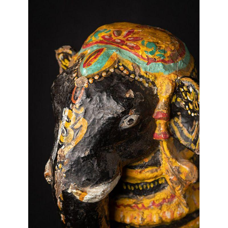 Antique Papier Mâché Elephant from India from India For Sale 8