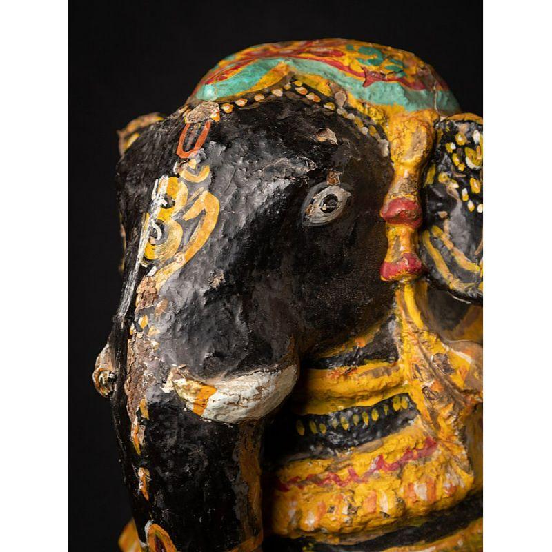 Éléphant antique en papier mâché de l'Inde de l'Inde en vente 9