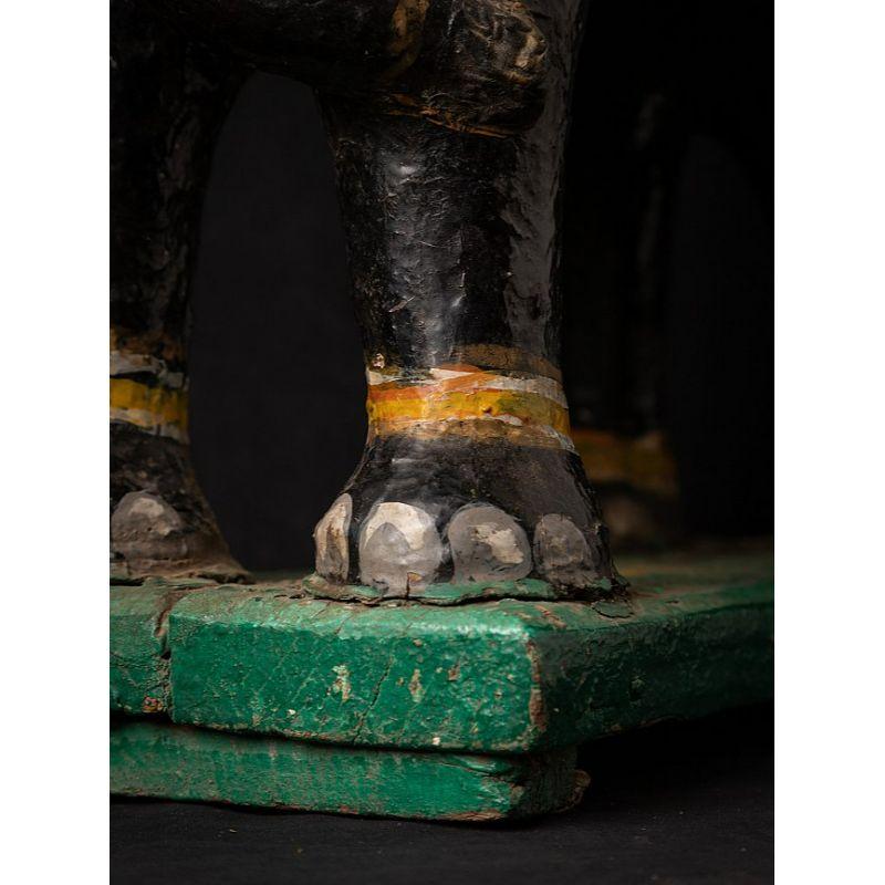 Antique Papier Mâché Elephant from India from India For Sale 13