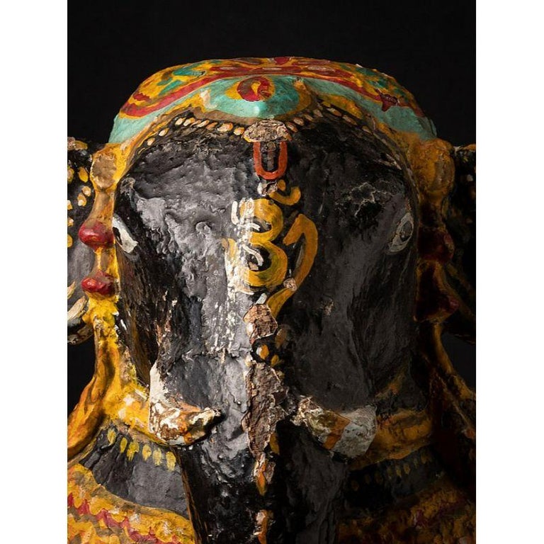 Antique Papier Mâché Elephant from India from India For Sale at 1stDibs