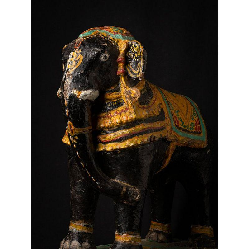 19th Century Antique Papier Mâché Elephant from India from India For Sale