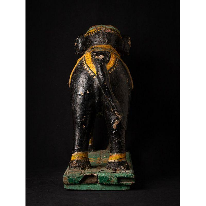 Éléphant antique en papier mâché de l'Inde de l'Inde en vente 2