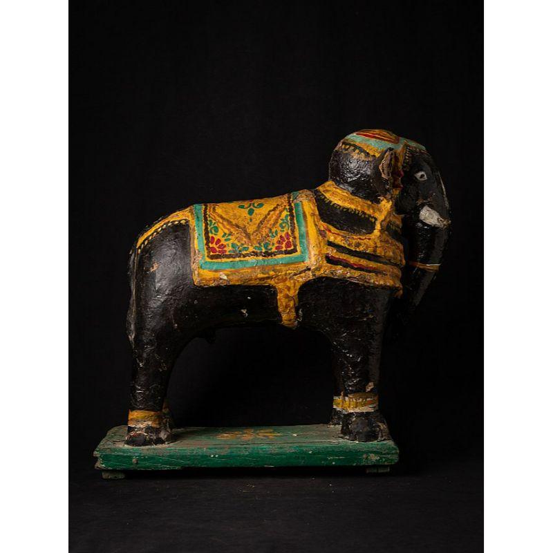 Antique Papier Mâché Elephant from India from India For Sale 3