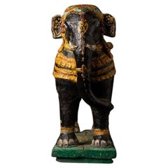 Éléphant antique en papier mâché de l'Inde de l'Inde