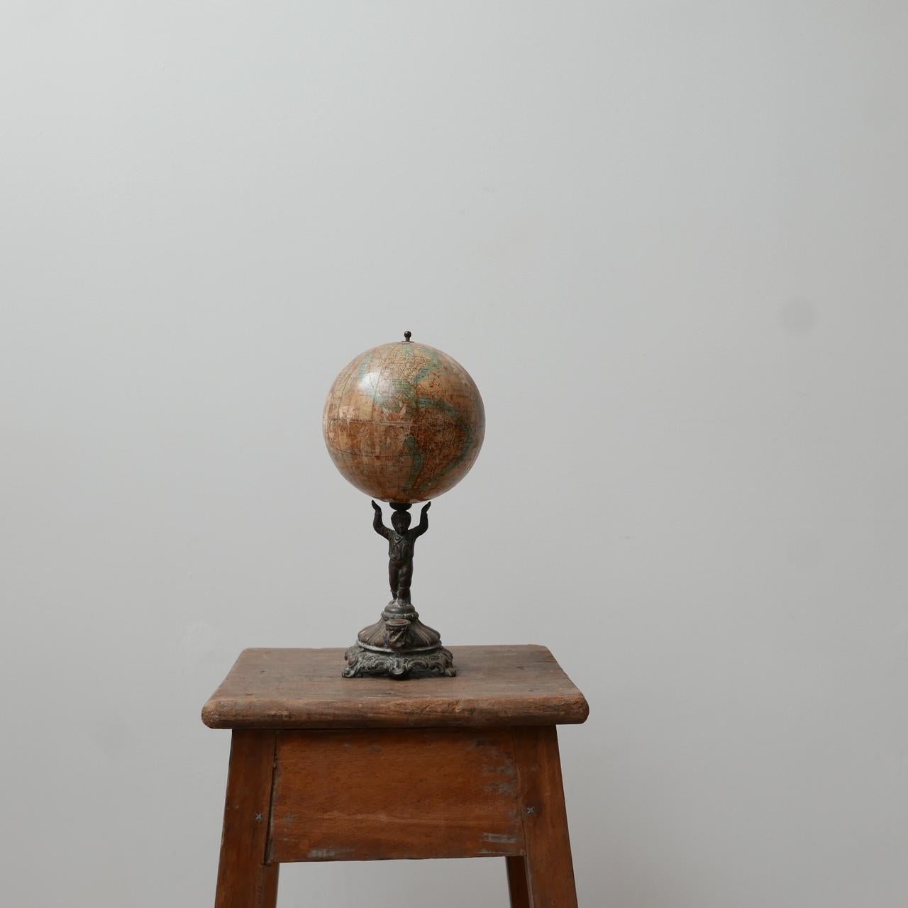 Antique Papier-Mache German World Globe by Ludwig Julius Heymann 4