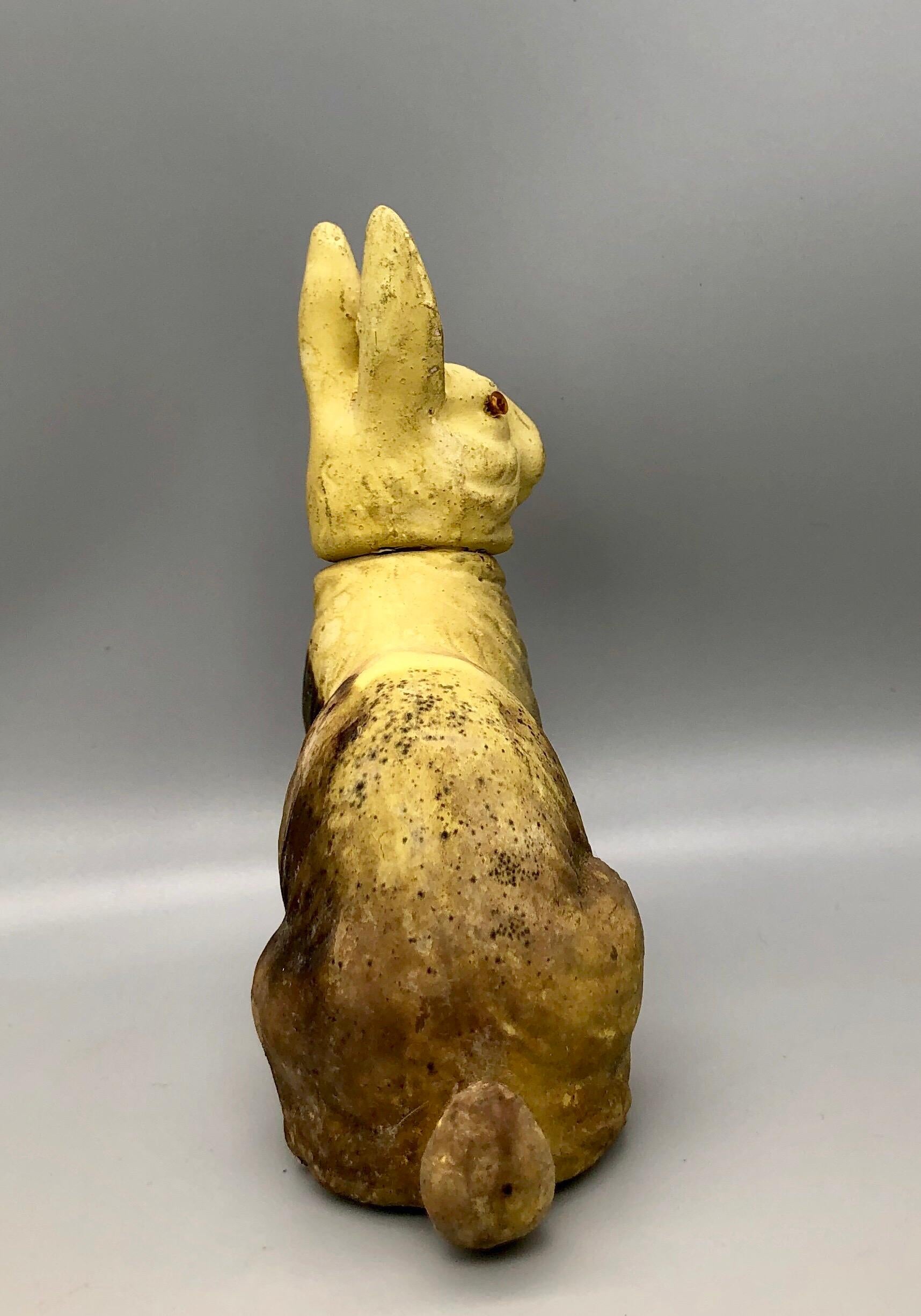 vintage paper mache easter bunny