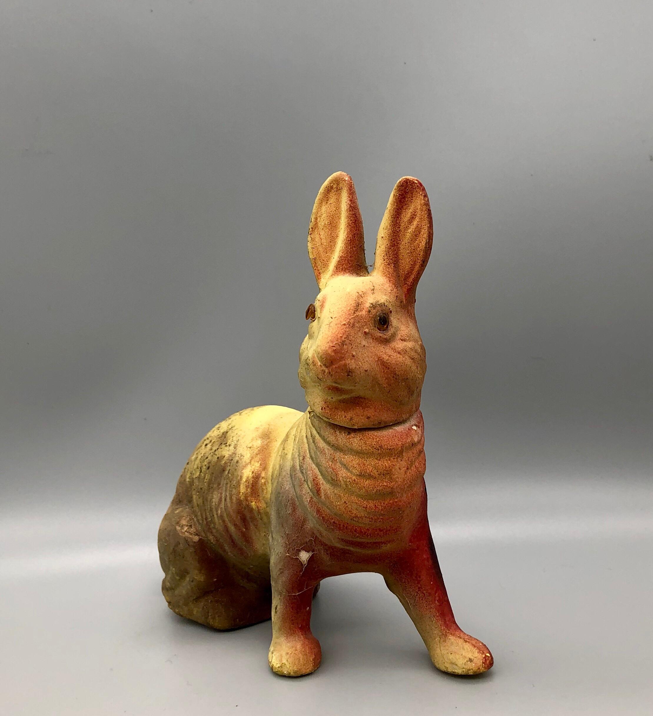 vintage paper mache rabbit