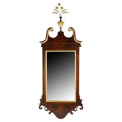 Antique Parcel Gilt Federal Style Mahogany Mirror Early 20th Century