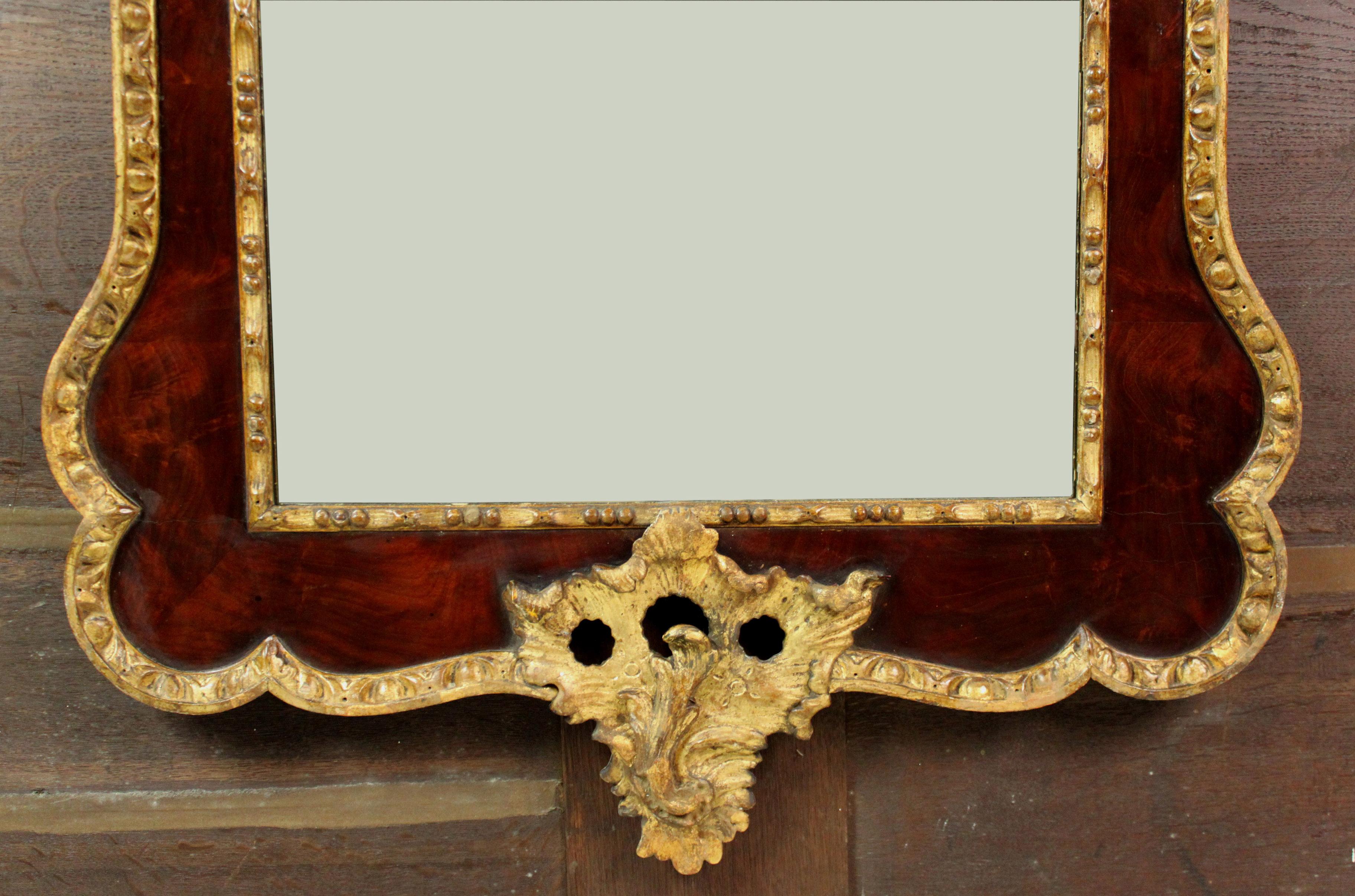Rococo Antique Parcel-Gilt Mirror