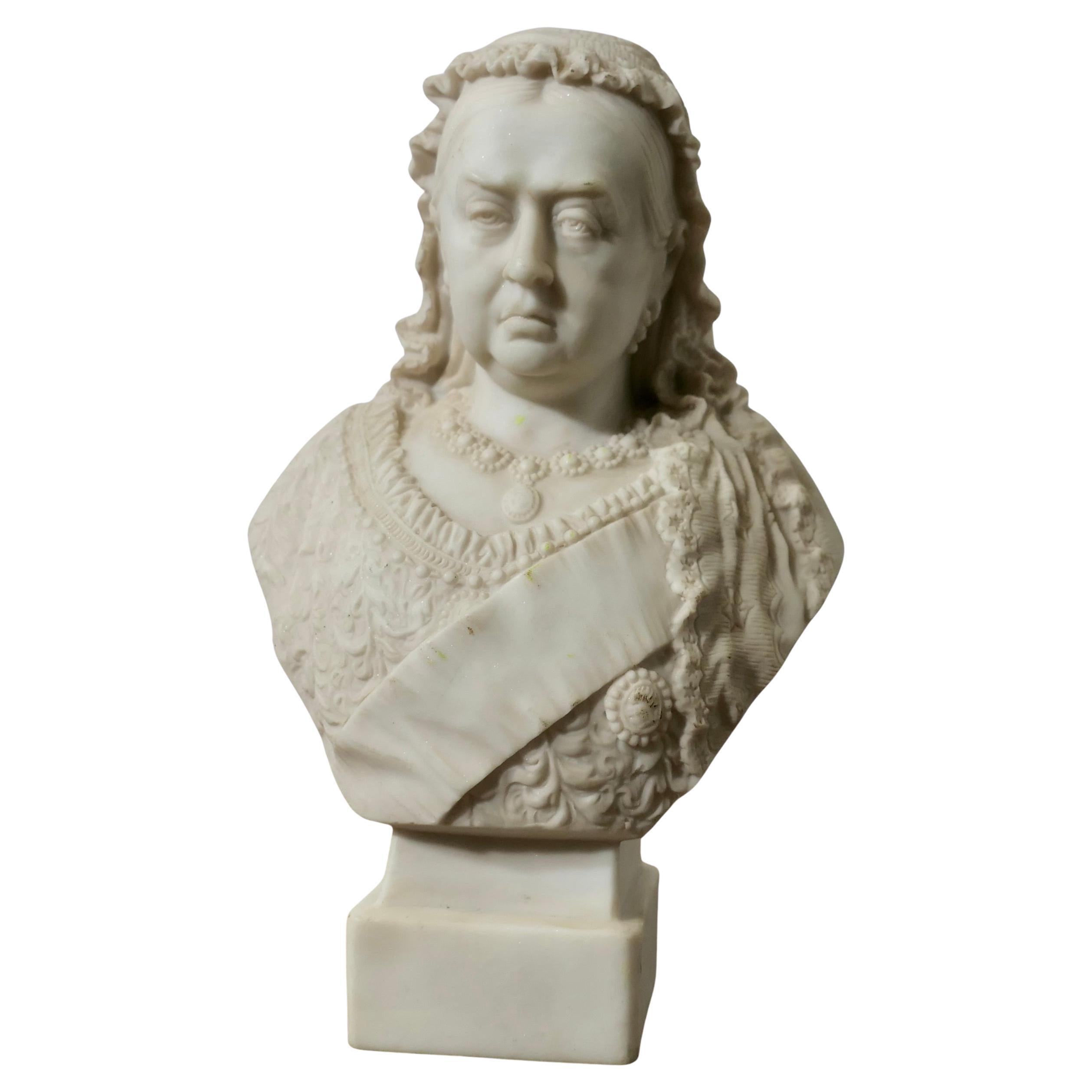 Antique Parian Bust of Queen Victoria by Robson & Leadbetter