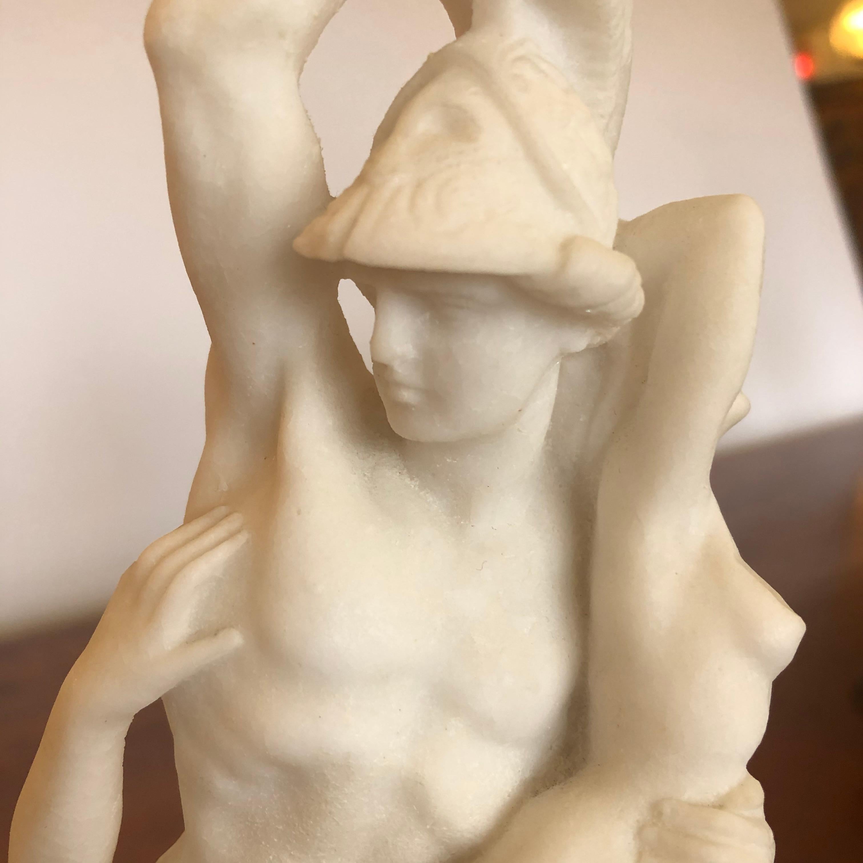 Antique Parian Porcelain Sculpture of Intertwined Mythological Figures In Good Condition In Hopewell, NJ
