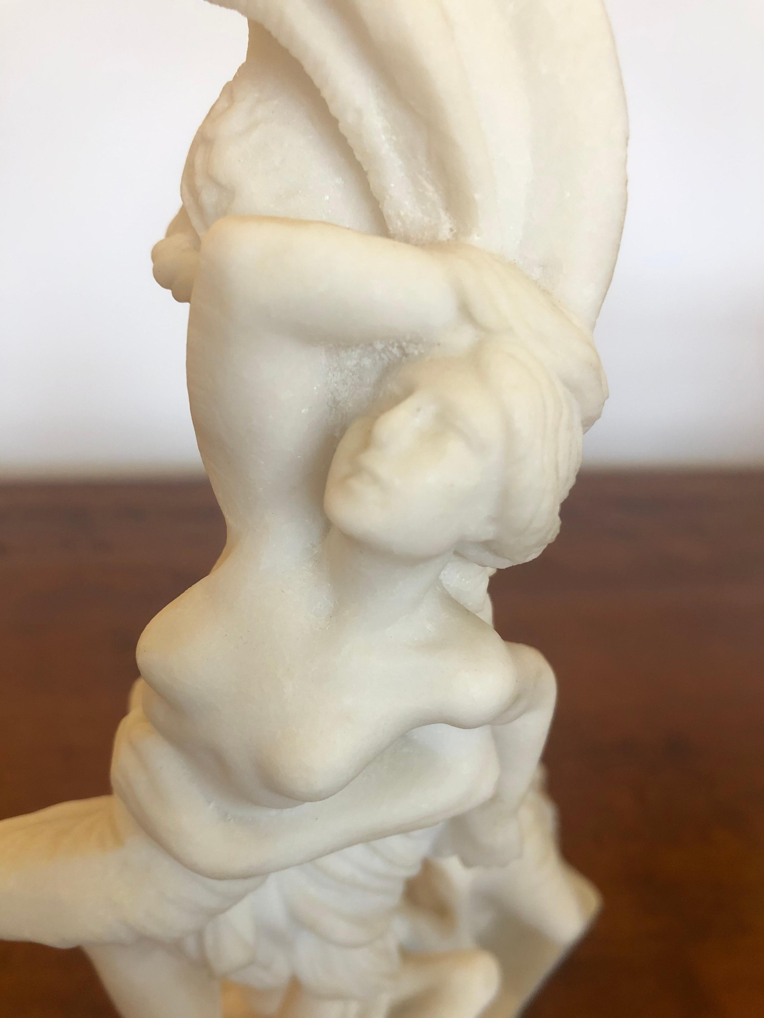 Antique Parian Porcelain Sculpture of Intertwined Mythological Figures For Sale 4