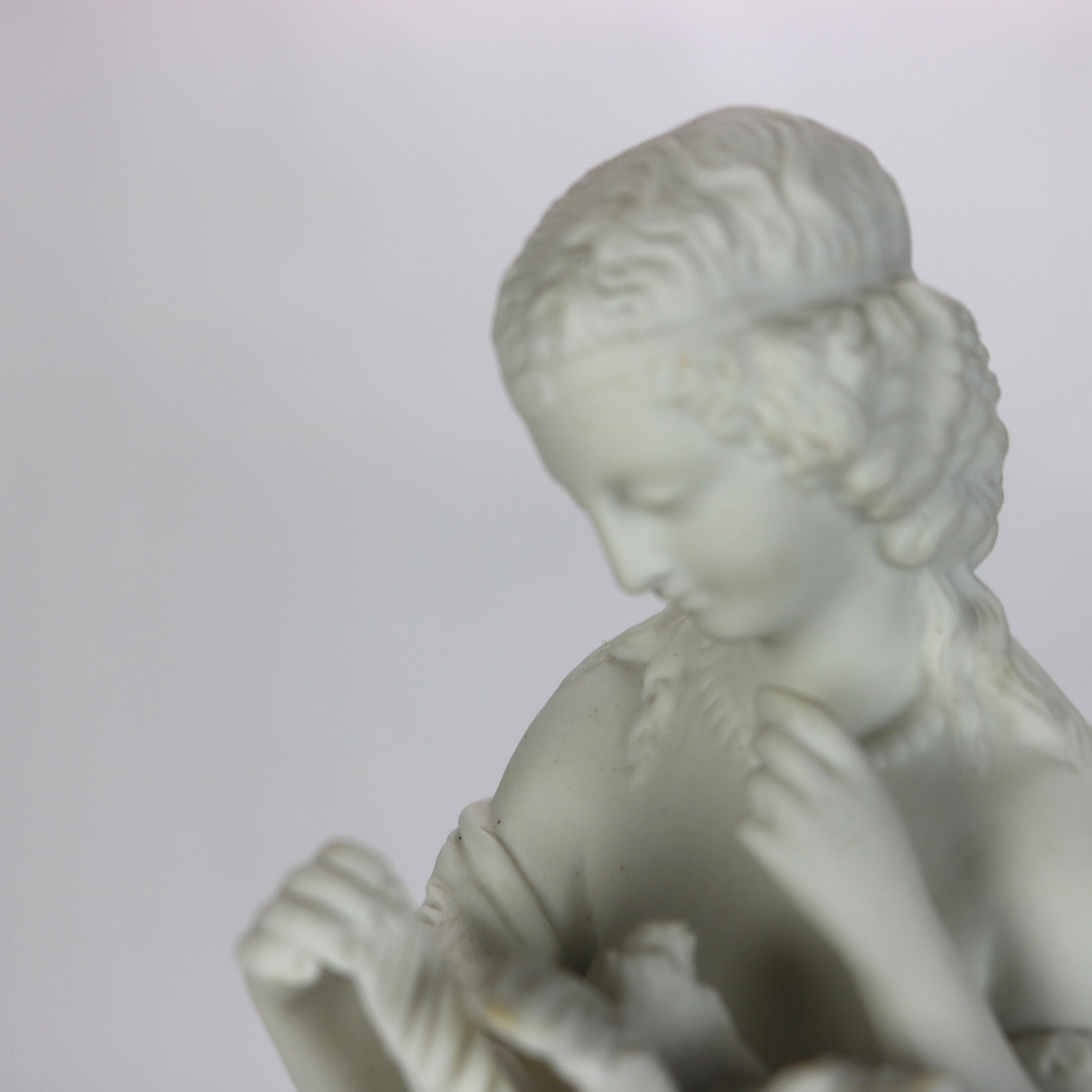 XIX secolo Antica figura in porcellana di bisquit classica di Parian Ware C1880 in vendita