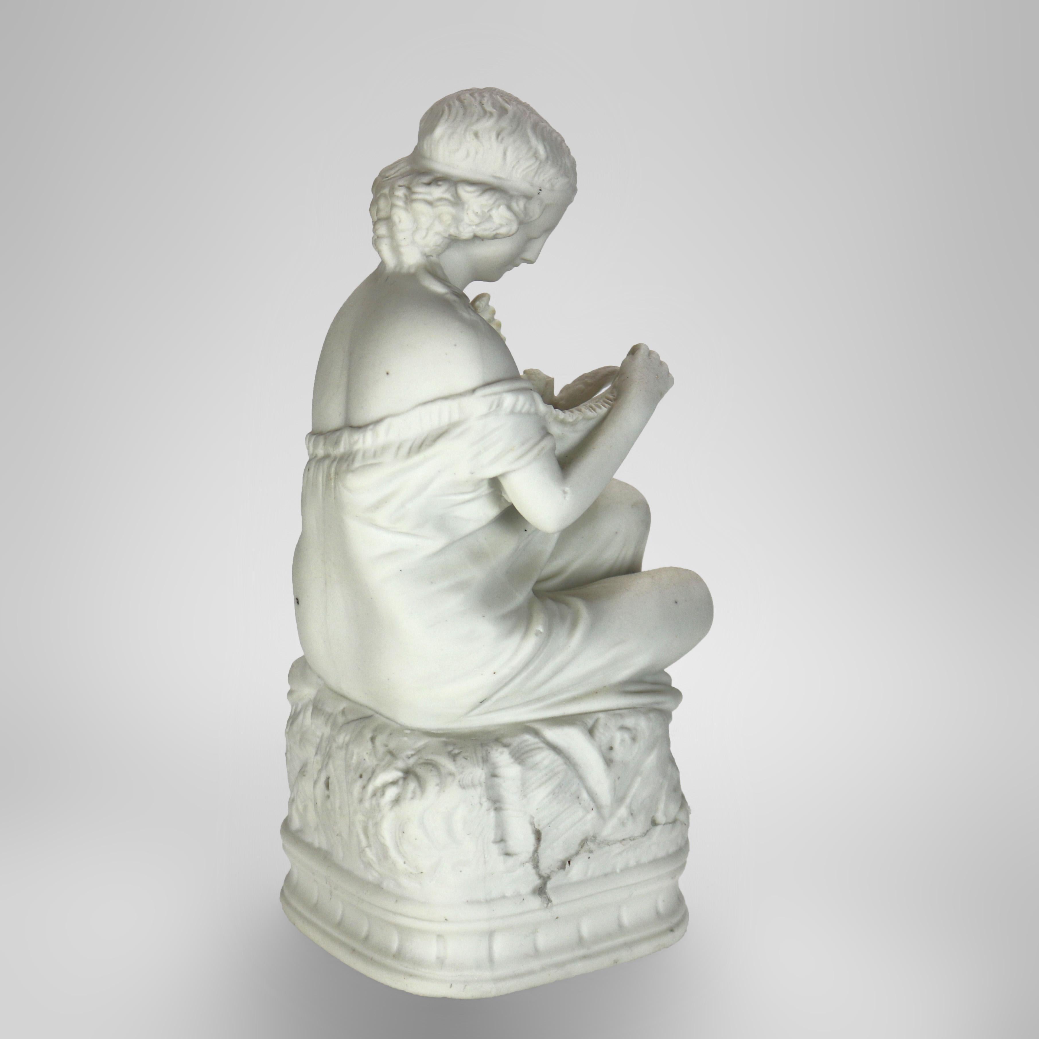 Antica figura in porcellana di bisquit classica di Parian Ware C1880 in vendita 3