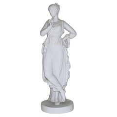 Antique Parian Ware Porcelain Classical Woman Bisque Figure C1880