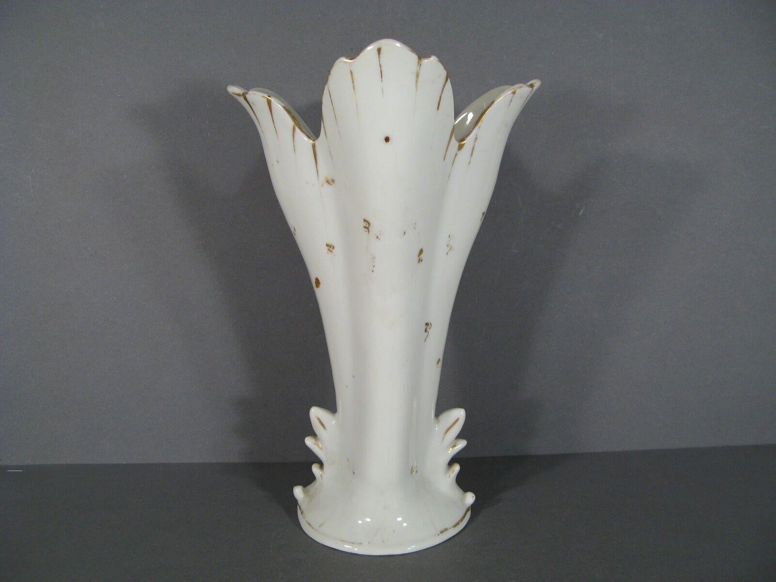 Jarrón antiguo de porcelana de iglesia de París con decoración floral -1Y88 en Bueno Estado en Bordeaux, FR