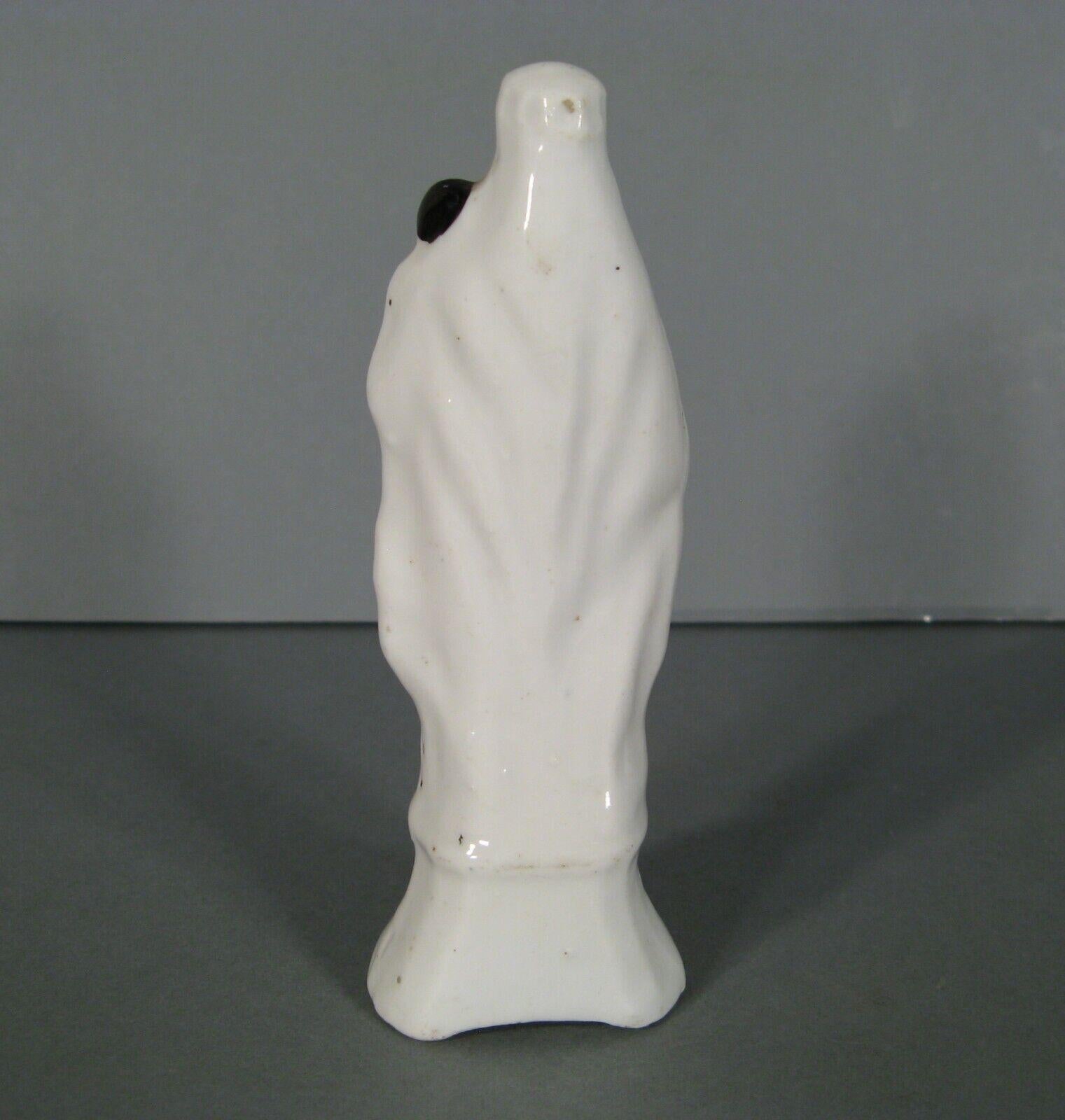 French Antique Paris Porcelain Madonna and Child Statue - 1Y109